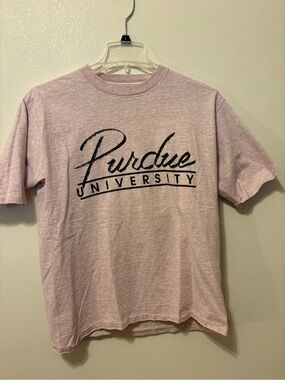 WOLF Purdue University Script Tee in Light Pink